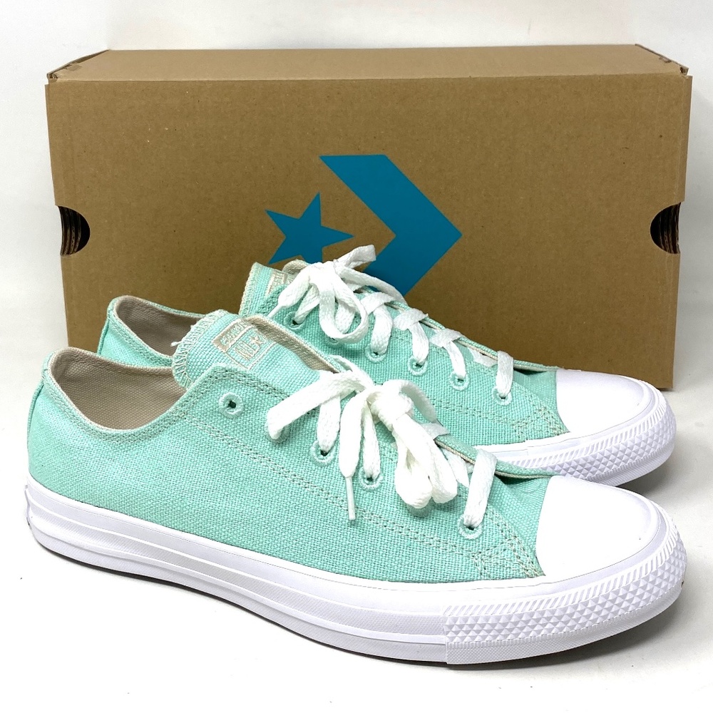 Converse Chuck Taylor All Star Low Top Mint Women's Canvas Size Sneakers 166745C - Picture 2 of 11